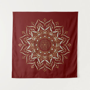 Tapiz Corazones mandala falsa textura purpurina
