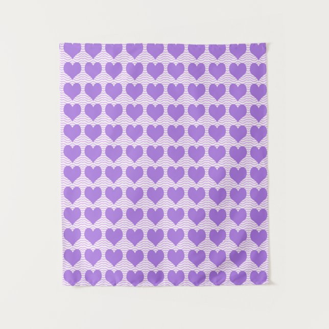 Tapiz Corazones Morados (Anverso)