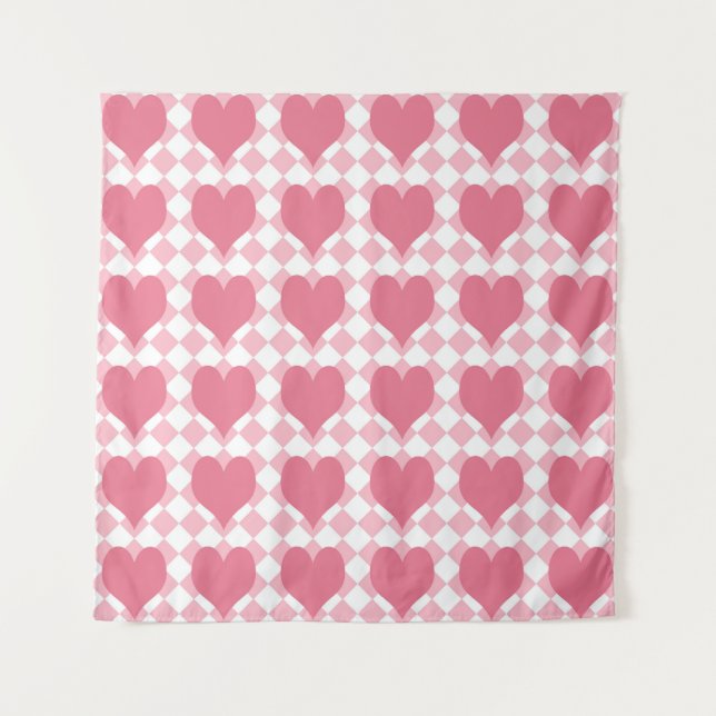 Tapiz Corazones rosas (Anverso)