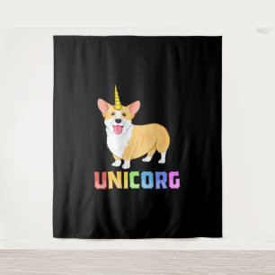 Tapiz Corgi para niños Chicas Unicorg Unicorn Corgicorn