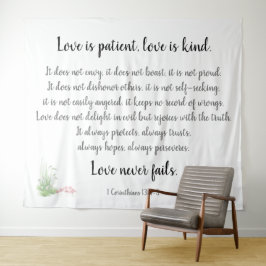 Tapiz Corintios Verso, El Amor es Paciente (con amapolas