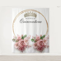 Corona de Rosa Rosa Quinceañera Decoración de Cump