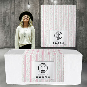 Tapiz Corredor de mesa Banner Logo empresarial Floral Vi