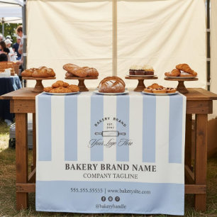 Tapiz Corredor de mesa con logotipo de panadería de raya