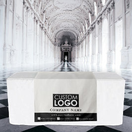 Tapiz Corredor de mesa de negocio Banner Lino Logotipo P