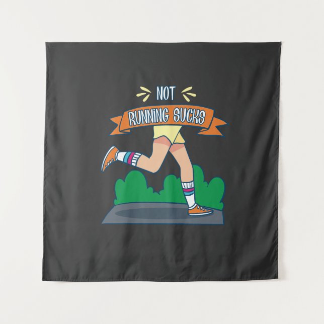 Tapiz Correr - No correr apesta (Anverso)