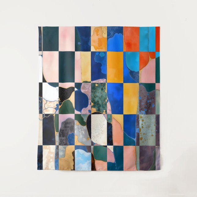 Tapiz Cortina Luxe Checkerboard (Anverso)