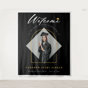 Tapiz Cortinas de Arco Foto Graduación Bienvenida Fondo