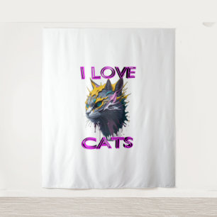 Tapiz Corto y encantador gato s6