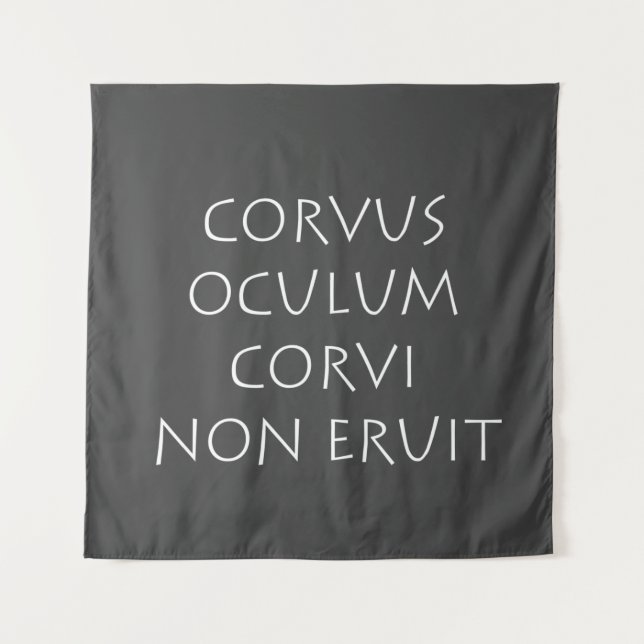 Tapiz Corvus oculum corvi non eruit (Anverso)