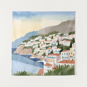 Tapiz Costa Amalfitana Italia Mediterráneo