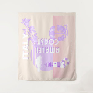 Tapiz Costa de Amalfi, arte de viajes, viajes con perrit