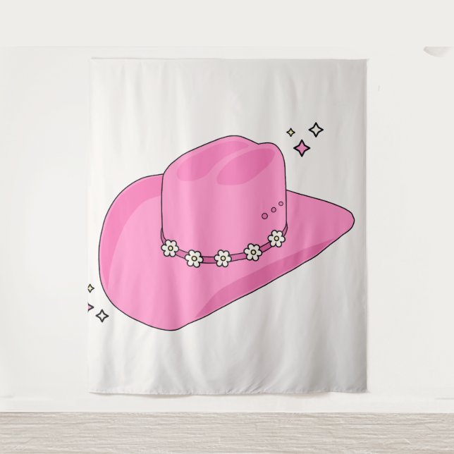 Tapiz Cowboy Gorra Preppy Pink (Anverso)