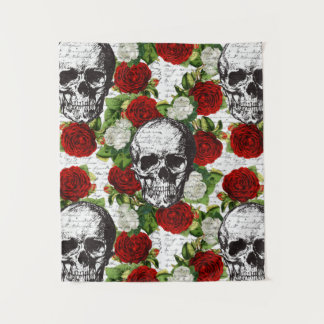 Tapiz Cráneos y rosas
