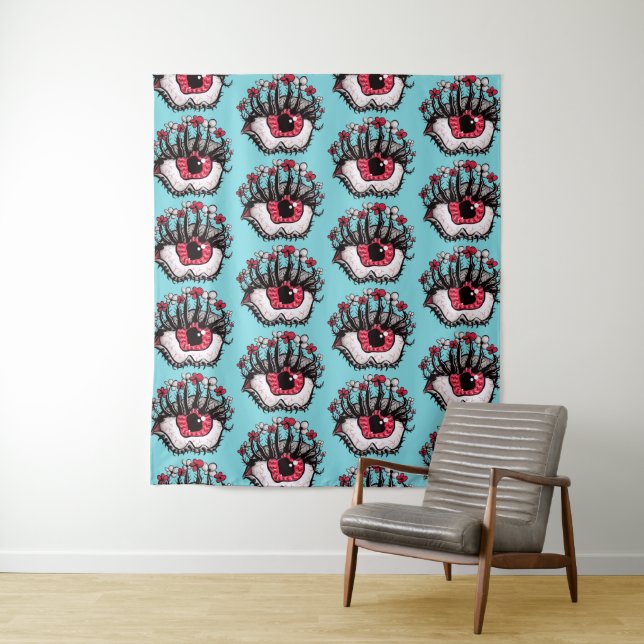 Tapiz Crazy Trippy Eye Weird Whimsigoth (In situ)