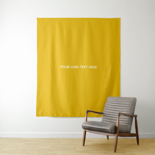 Tapiz Crea tu propio diseño amarillo personalizado