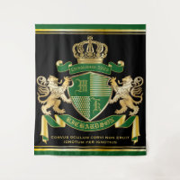 Crea Tu Propio Escudo de Armas Emblema León Verde 