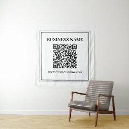 Tapiz Crea un código QR escaneable | Blanco y negro