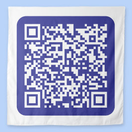 Tapiz Crea un código QR escaneable | Editable Azul Oscur