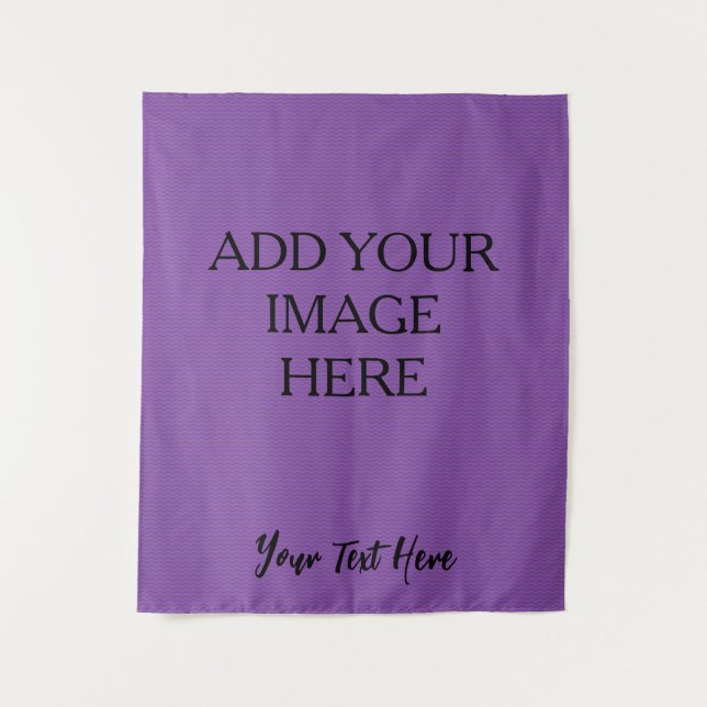 Tapiz Crear su propio morado en blanco personalizado (Anverso)