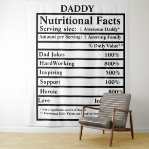 Tapiz Crear sus propios datos nutricionales Día del padr