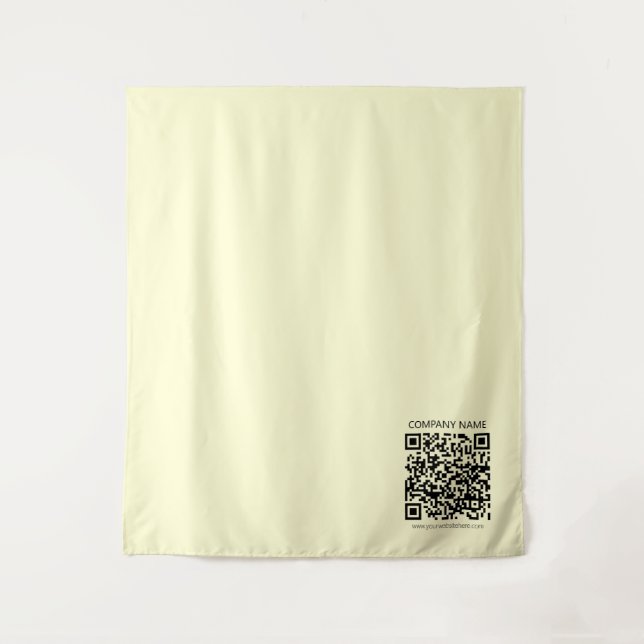 Tapiz Crear un código QR | Amarillo pálido (Anverso)