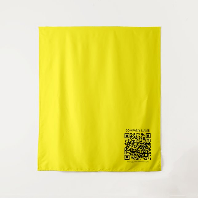 Tapiz Crear un código QR | Fácilmente visto en amarillo  (Anverso)