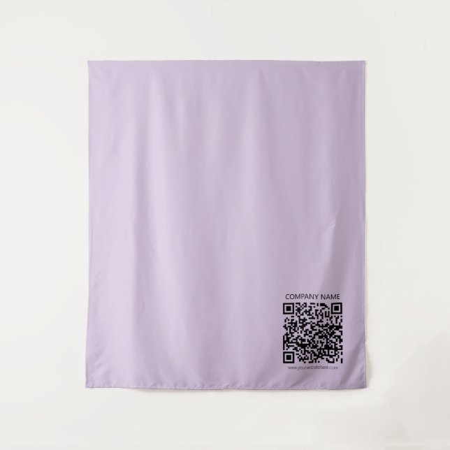 Tapiz Crear un código QR | Violeta Lavanda Pálido (Anverso)