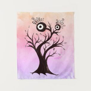 Tapiz Creatividad de árbol loco arte de tinta fantasía r