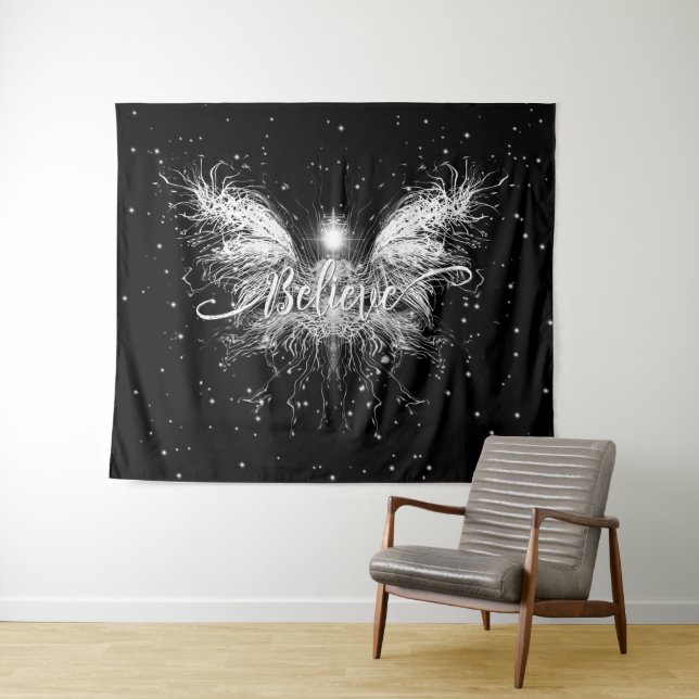 Tapiz Cree Fairy Starlight Fantasy Black (In situ (horizontal))