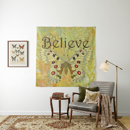 Tapiz Cree mariposa vintage