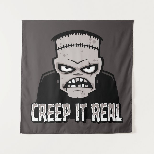 Tapiz Creep It Real Classic Horror Frankenstein Design (Anverso)