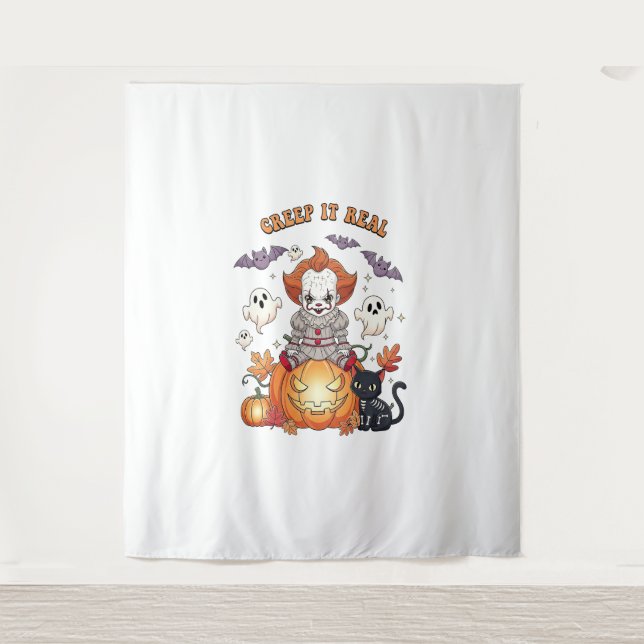 Tapiz Creep It Real Halloween Clown (Anverso)