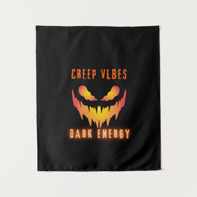 Tapiz Creep Vibes Dark Energy _ Trendy Horror Streetwear (Anverso)