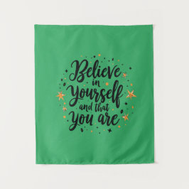 Tapiz Creer en el diseño de una cita motivacional