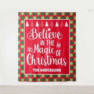 Tapiz Creer En La Magia De Los Navidades Argyle Holiday