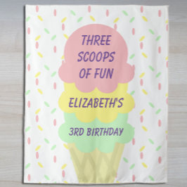 Tapiz Crema de hielo 3er cumpleaños