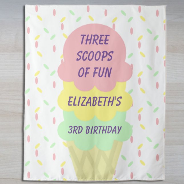 Tapiz Crema de hielo 3er cumpleaños (Subido por el creador)