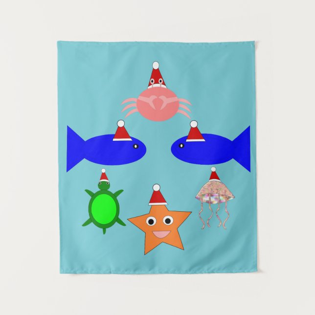Tapiz Criaturas marinas de los navidades (Anverso)