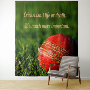 Tapiz Cricket Bola Roja Divertida Motivacional