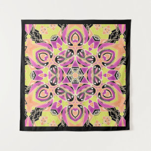 Tapiz Crimson , mandala multicolor