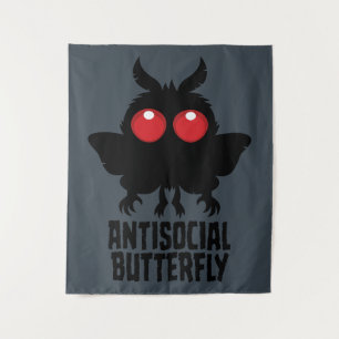 Tapiz Críptido Mariposa Antisocial Mothman