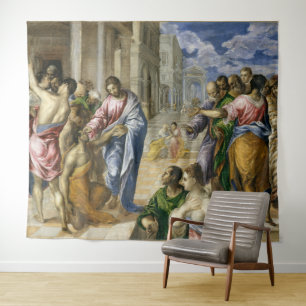 Tapiz Cristo curando al ciego El Greco