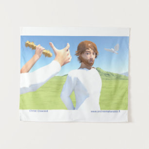 Tapiz Cristo y el coronamiento con los ánimos