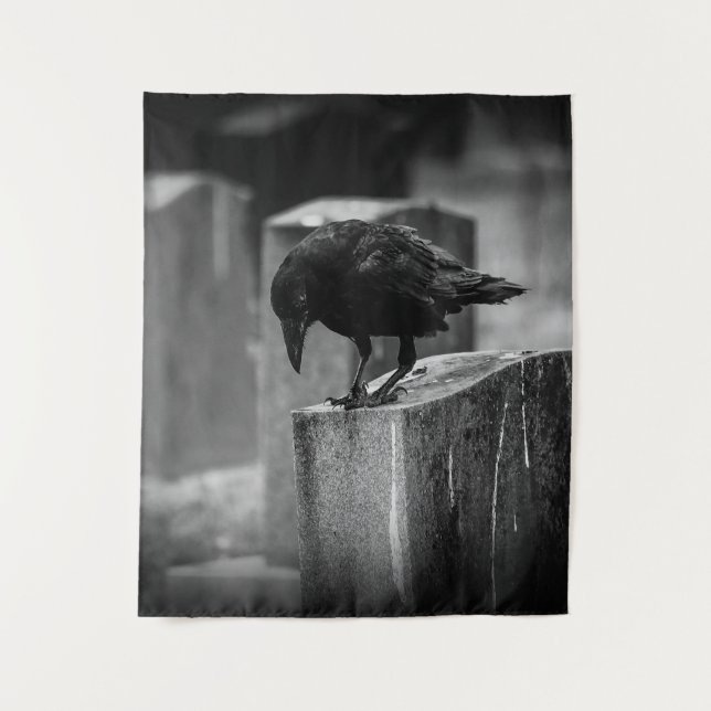 Tapiz Crow en el cementerio caído (Anverso)