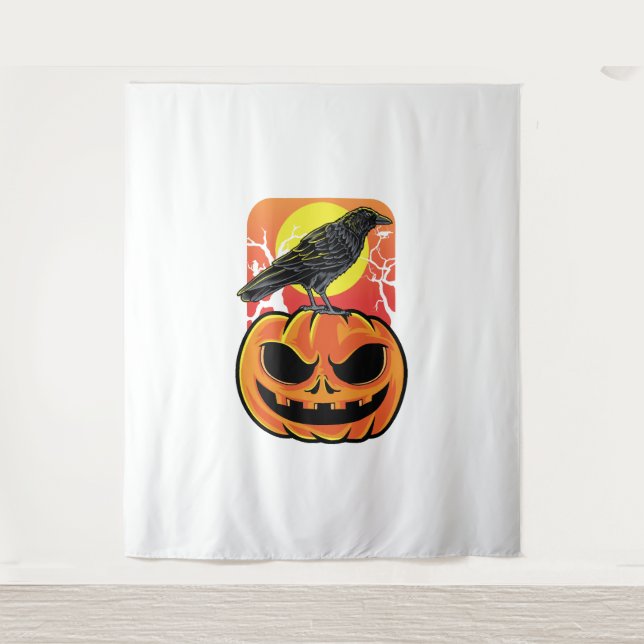 Tapiz Crow Halloween Bird Watcher Gift (Anverso)