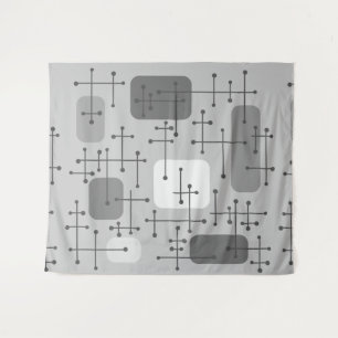 Tapiz Cruces de arte de la era Eames de los años 1950