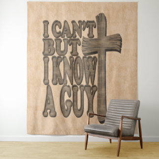 Tapiz Cruz de Madera de Cristo 3d Diseño Cristiano