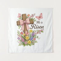 Cruz floral cristiana- Él ha resucitado Religiosa