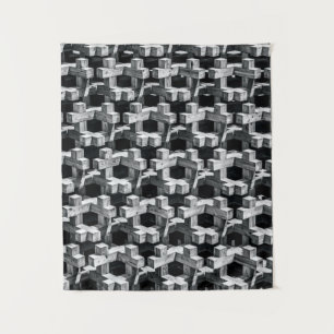 Tapiz Cruz gris y negra